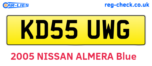 KD55UWG are the vehicle registration plates.