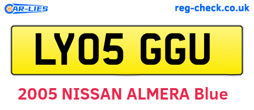 LY05GGU are the vehicle registration plates.