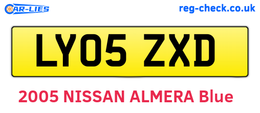 LY05ZXD are the vehicle registration plates.