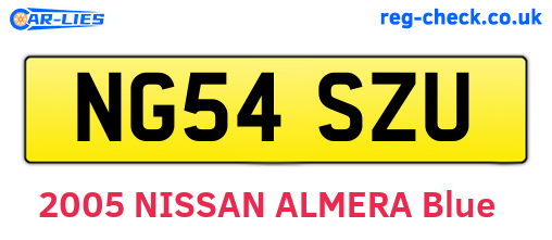 NG54SZU are the vehicle registration plates.