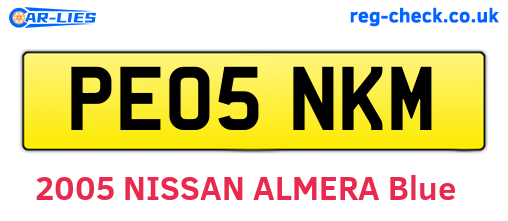 PE05NKM are the vehicle registration plates.