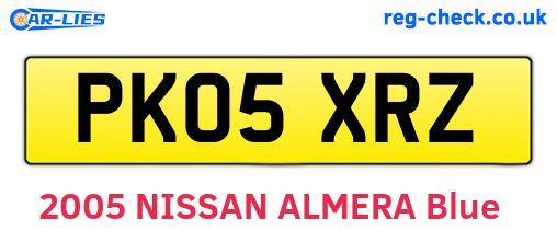 PK05XRZ are the vehicle registration plates.