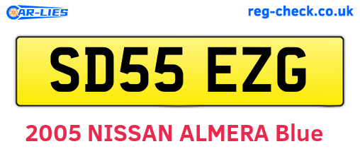 SD55EZG are the vehicle registration plates.