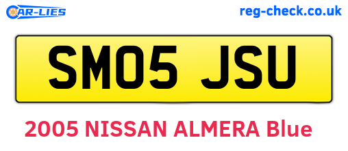 SM05JSU are the vehicle registration plates.