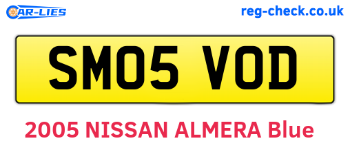 SM05VOD are the vehicle registration plates.