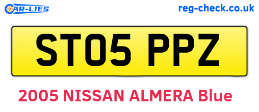 ST05PPZ are the vehicle registration plates.