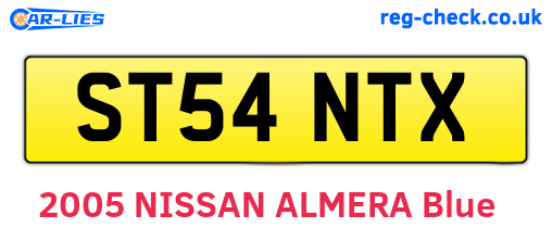 ST54NTX are the vehicle registration plates.