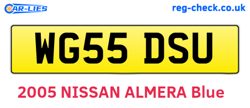 WG55DSU are the vehicle registration plates.