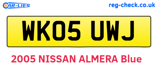 WK05UWJ are the vehicle registration plates.