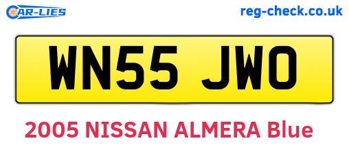 WN55JWO are the vehicle registration plates.
