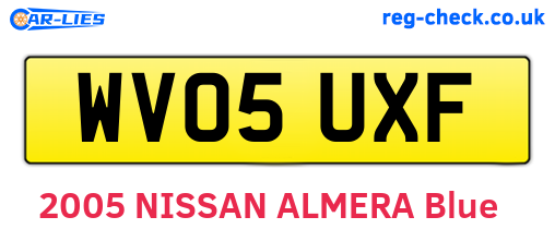 WV05UXF are the vehicle registration plates.