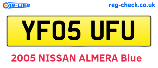 YF05UFU are the vehicle registration plates.