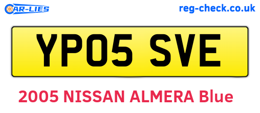 YP05SVE are the vehicle registration plates.