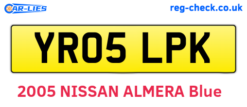 YR05LPK are the vehicle registration plates.
