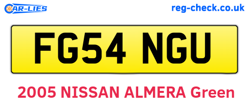 FG54NGU are the vehicle registration plates.