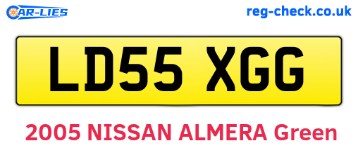 LD55XGG are the vehicle registration plates.