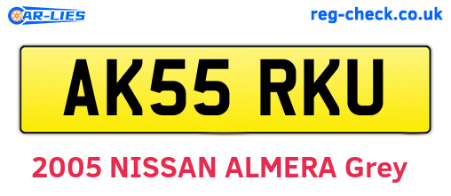 AK55RKU are the vehicle registration plates.