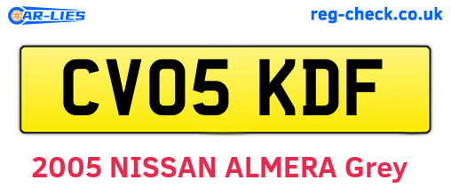 CV05KDF are the vehicle registration plates.