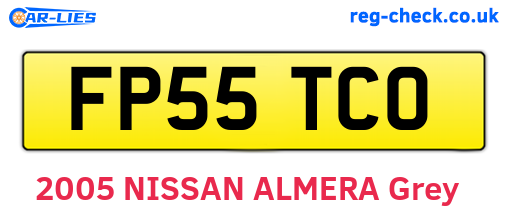 FP55TCO are the vehicle registration plates.
