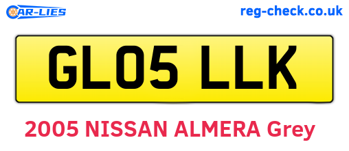 GL05LLK are the vehicle registration plates.