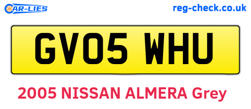 GV05WHU are the vehicle registration plates.