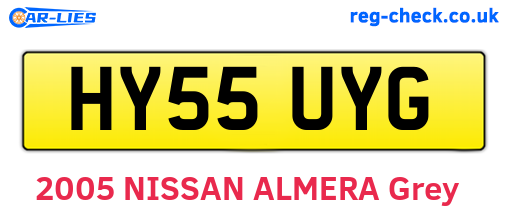 HY55UYG are the vehicle registration plates.