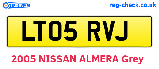 LT05RVJ are the vehicle registration plates.