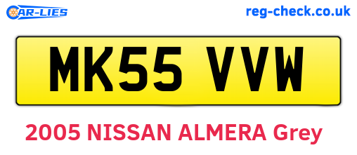 MK55VVW are the vehicle registration plates.