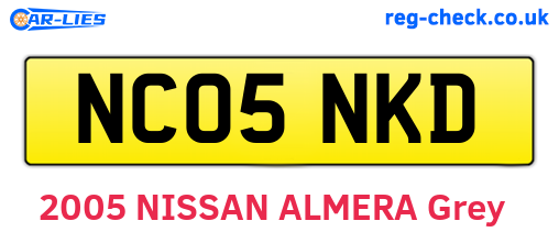 NC05NKD are the vehicle registration plates.