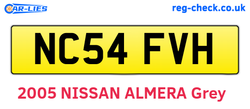 NC54FVH are the vehicle registration plates.