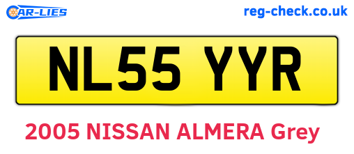 NL55YYR are the vehicle registration plates.