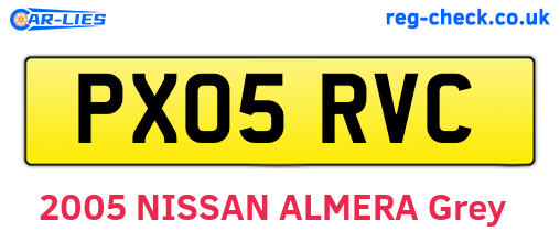 PX05RVC are the vehicle registration plates.