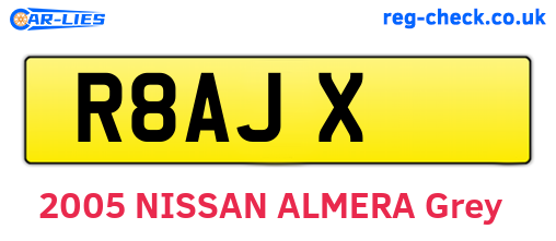 R8AJX are the vehicle registration plates.