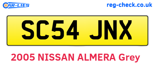 SC54JNX are the vehicle registration plates.