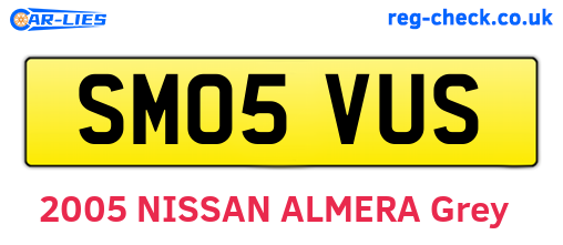 SM05VUS are the vehicle registration plates.