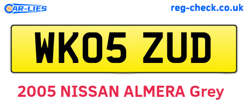 WK05ZUD are the vehicle registration plates.