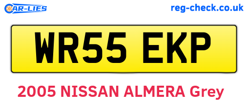 WR55EKP are the vehicle registration plates.