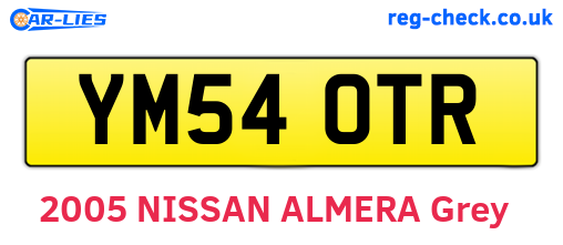 YM54OTR are the vehicle registration plates.