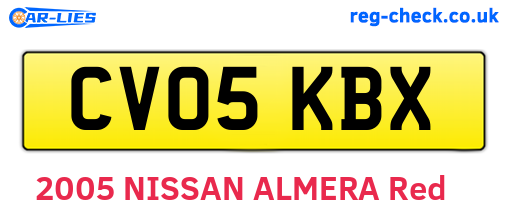 CV05KBX are the vehicle registration plates.