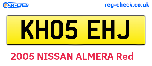 KH05EHJ are the vehicle registration plates.