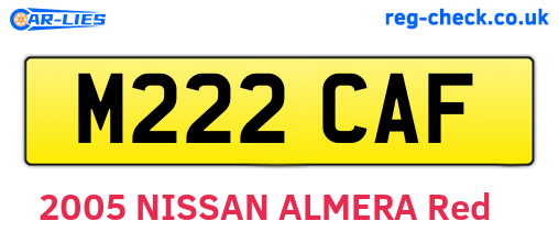 M222CAF are the vehicle registration plates.
