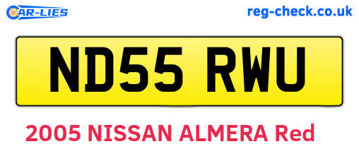 ND55RWU are the vehicle registration plates.