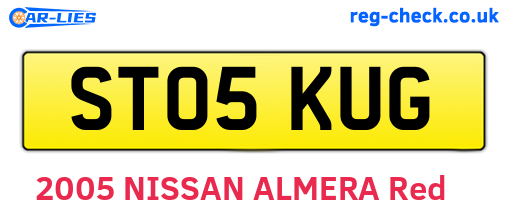 ST05KUG are the vehicle registration plates.