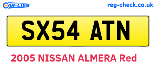 SX54ATN are the vehicle registration plates.