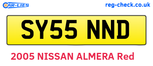 SY55NND are the vehicle registration plates.