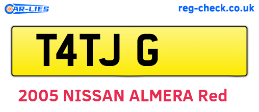 T4TJG are the vehicle registration plates.