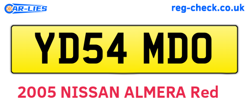 YD54MDO are the vehicle registration plates.
