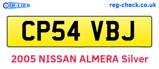 CP54VBJ are the vehicle registration plates.