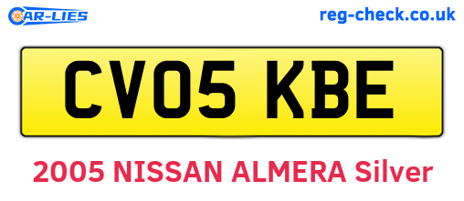 CV05KBE are the vehicle registration plates.
