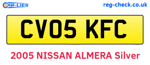 CV05KFC are the vehicle registration plates.
